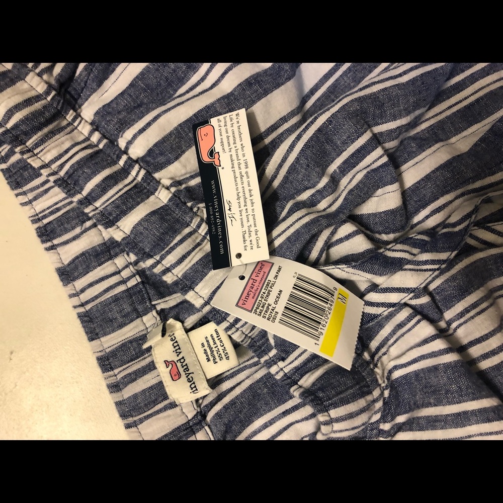 Vineyard Vines fabric canvas striped pants